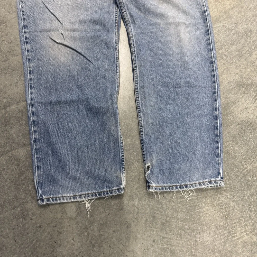 Vintage Levi's 550 Jeans Mens 36x29 Blue Light Wash Relaxed Fit Denim Thrashed